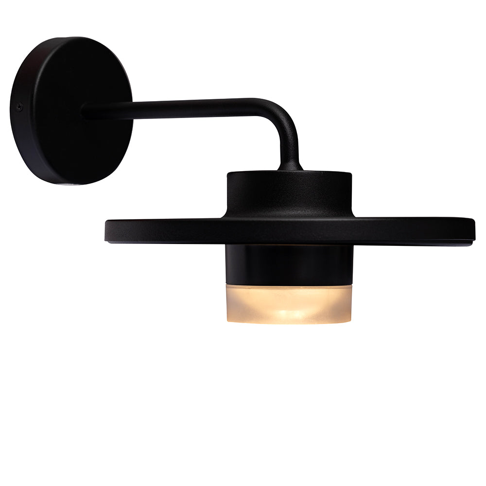 Eurolux Plato 1LT Outdoor Wall Light Black LED 7w 3000K-O653