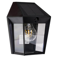 Eurolux Avony 1LT Solar Wall Light Black with PIR-O655