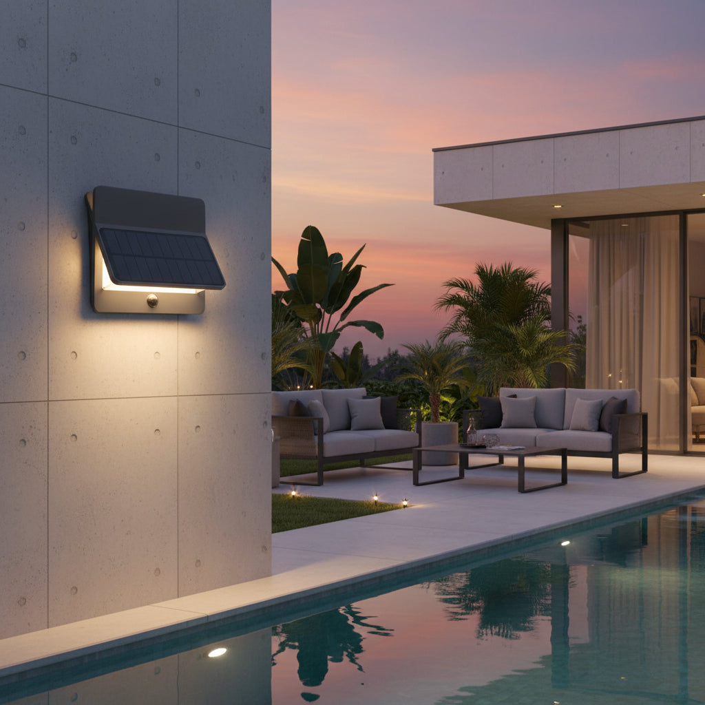 Eurolux Aleta 2LT Solar Wall Light with PIR LED-O656