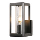 Eurolux Bhok Square Ali Outdoor Wall Light Black with Clear Glass-O666