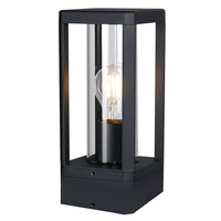 Eurolux Bhok Square Ali Outdoor Post Top with Clear Glass-O667