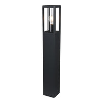 Eurolux Bhok Square Ali Outdoor Bollard with Clear Glass-O668
