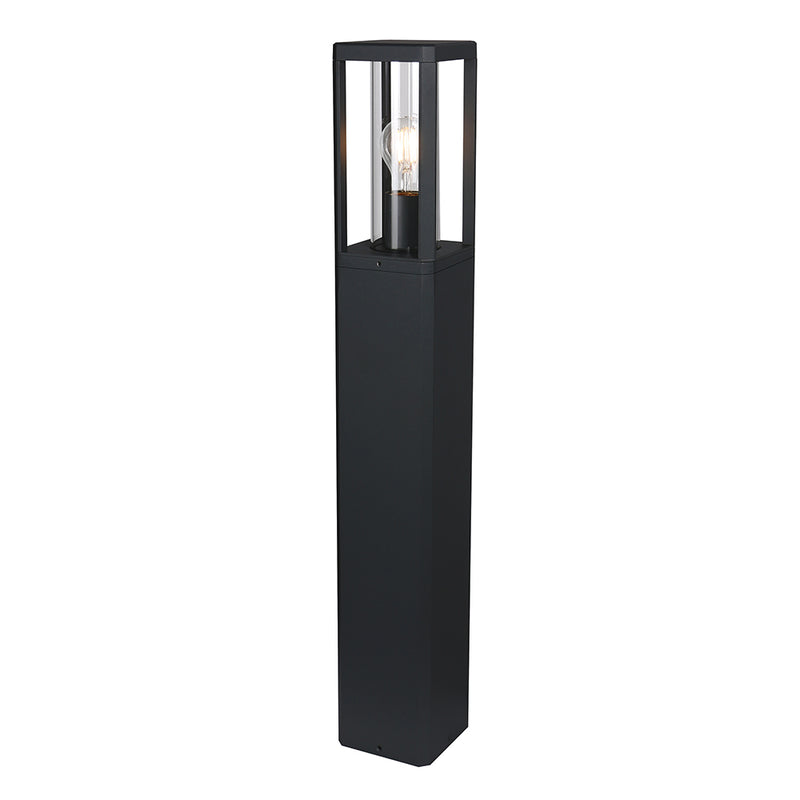 Eurolux Bhok Square Ali Outdoor Bollard with Clear Glass-O668