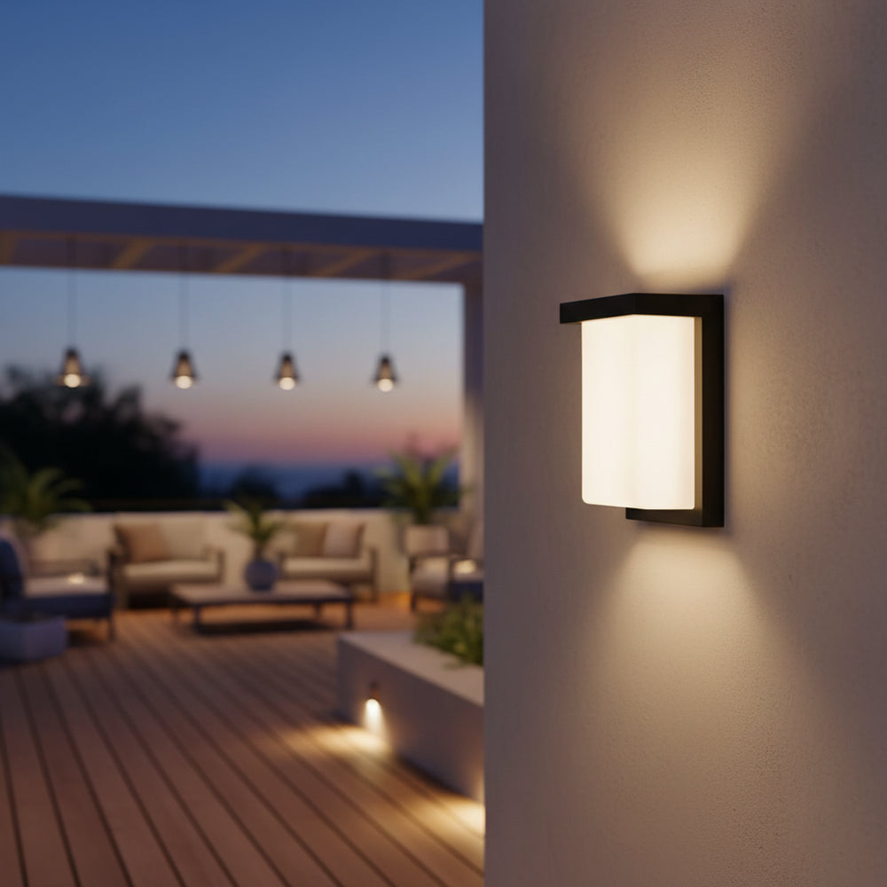 Eurolux Lone Outdoor Wall Light Black LED 10w-O671