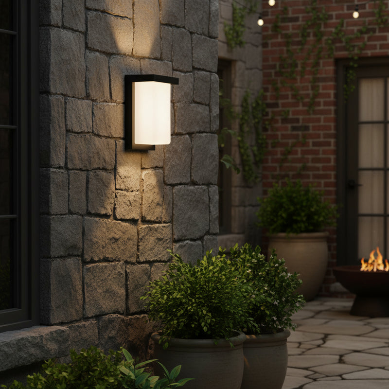 Eurolux Lone Outdoor Wall Light Black LED 10w-O671