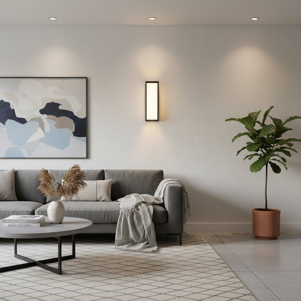 Eurolux Lone Long Outdoor Wall Light Black LED 20w-O672
