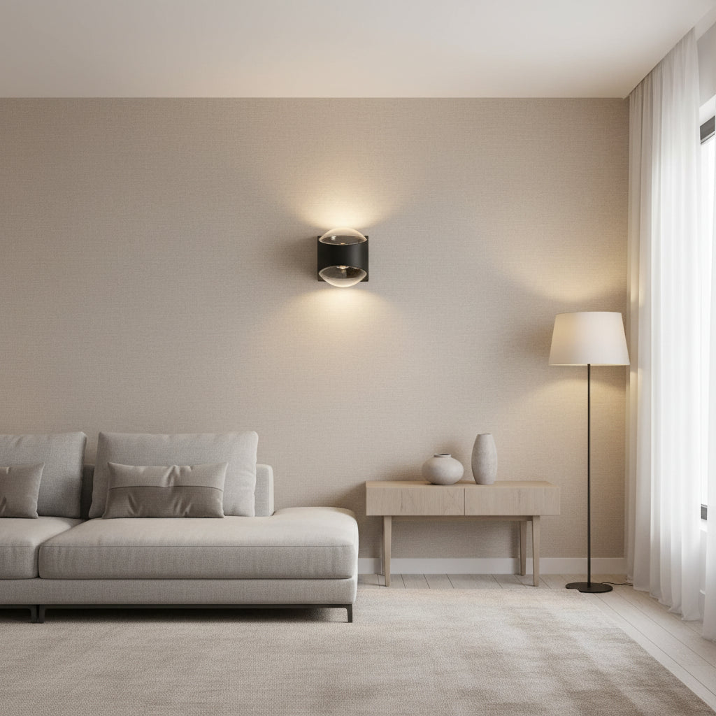 Eurolux Glow Outdoor Wall Light Black LED 12w-0674