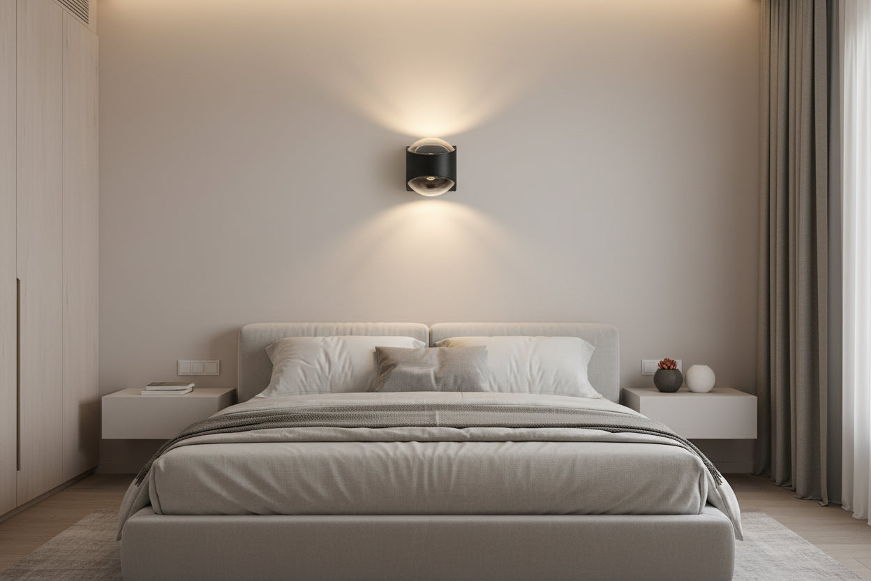 Eurolux Glow Outdoor Wall Light Black LED 12w-0674