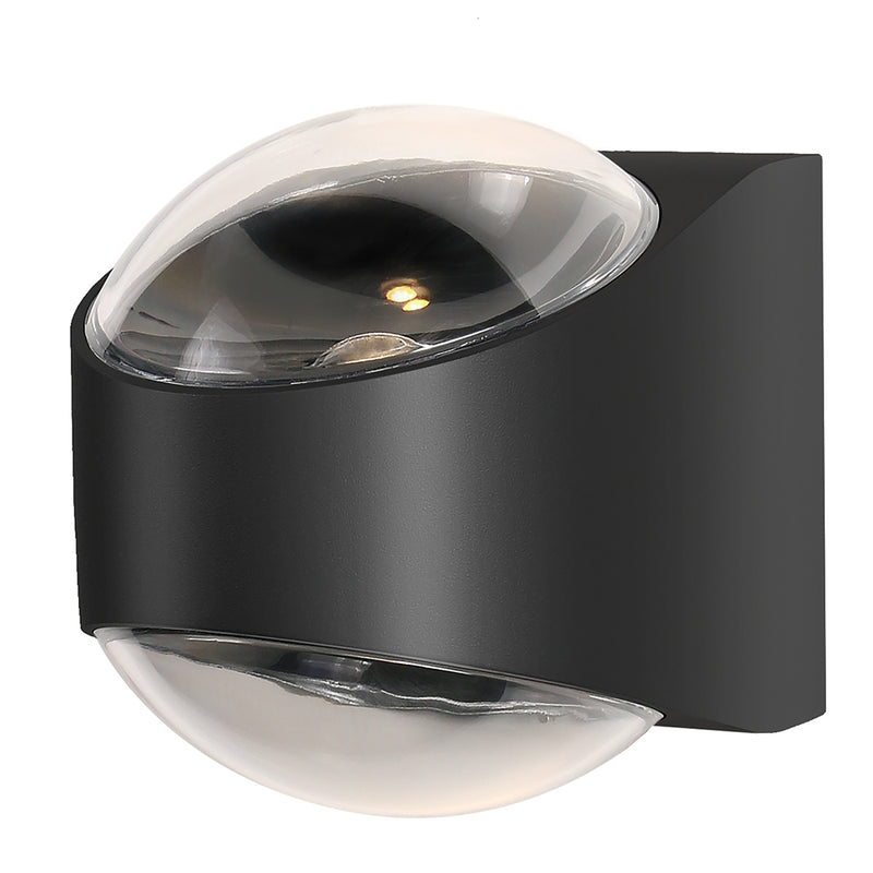 Eurolux Glow Outdoor Wall Light Black LED 12w-0674