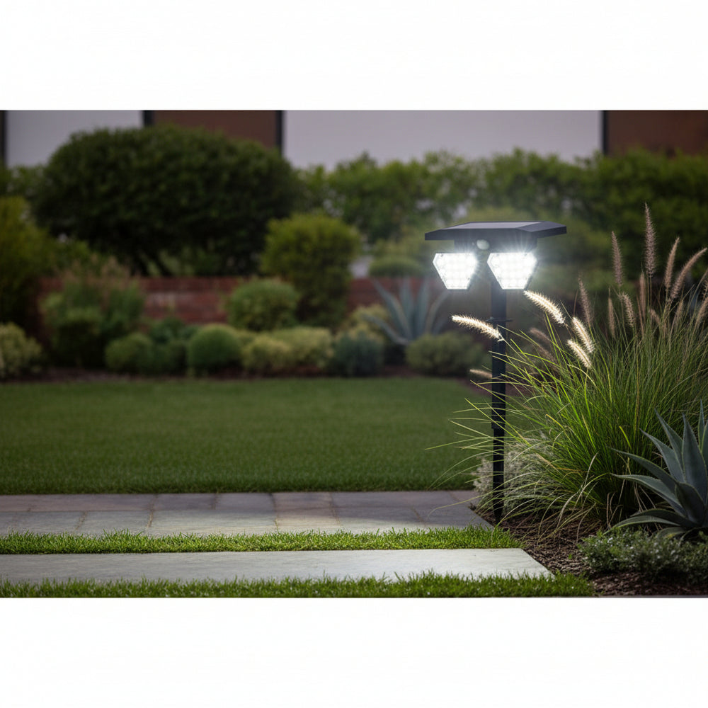 Eurolux Solar Spot/Spike Light Combo Black LED-O675