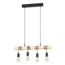 Eurolux Townshend 4 LT Pendant Vintage Black/Wood-P1210