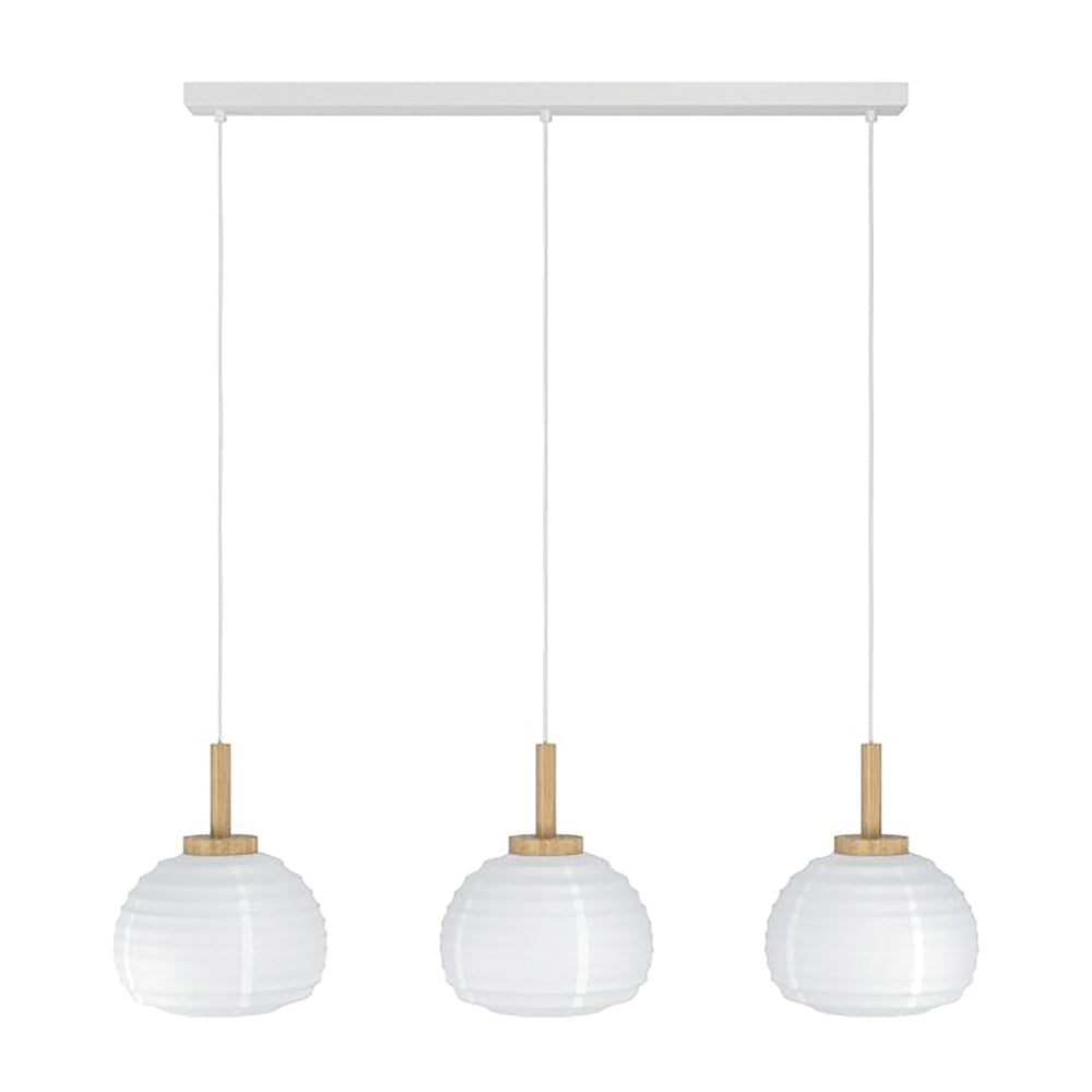 Eurolux Summerhill 3 LT Pendant White/Wood-P1355