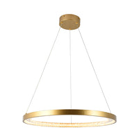 Eurolux Lustra Ring Crystal Pendant Gold LED 15w 3000K-P1358
