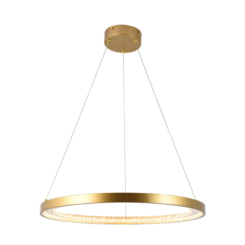 Eurolux Lustra Ring Crystal Pendant Gold LED 15w 3000K-P1358