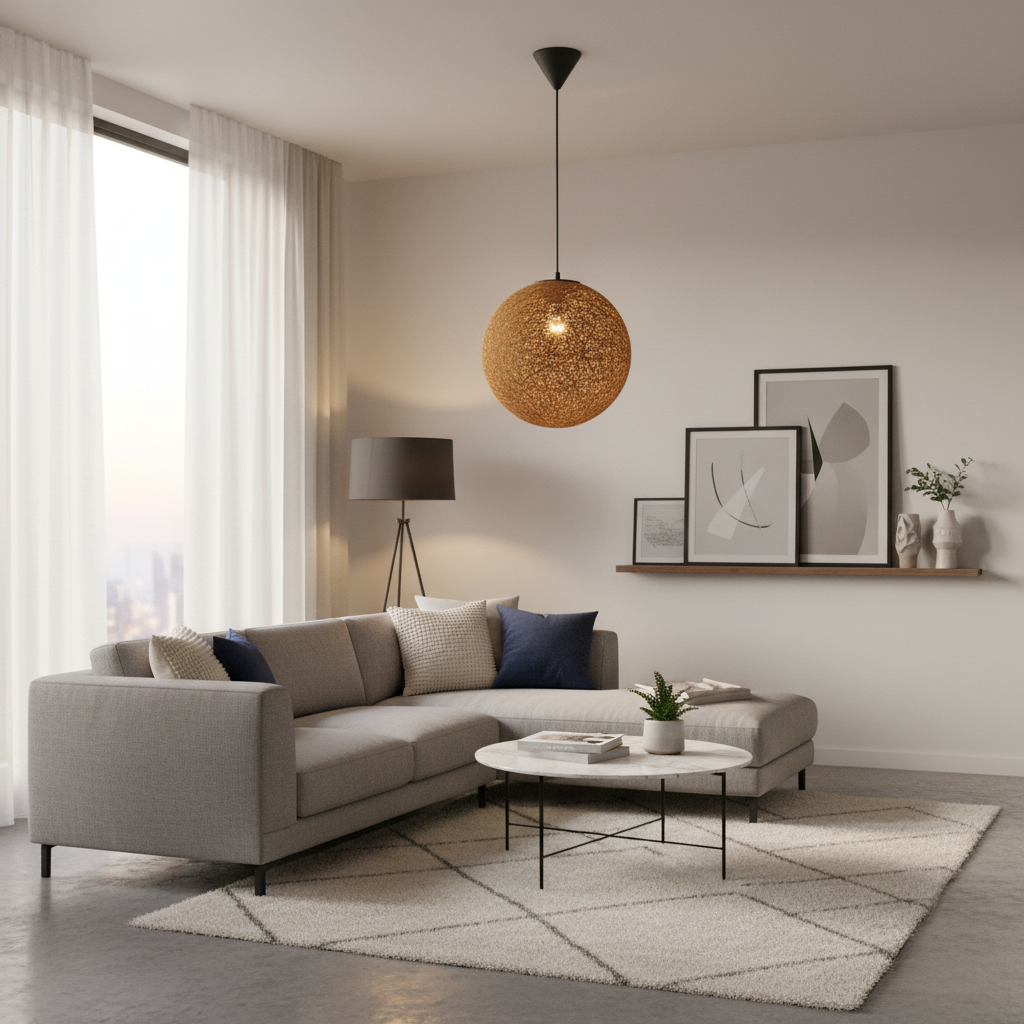 PENDANT LIGHT-PEN190/1 NATURAL