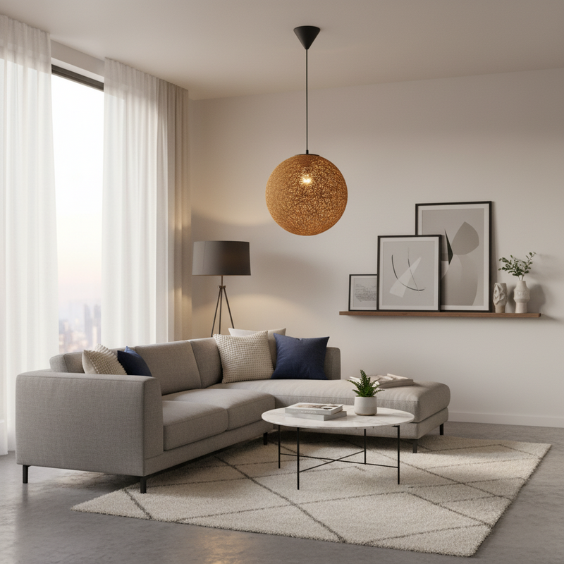 PENDANT LIGHT-PEN190/1 NATURAL