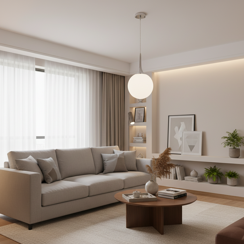 PENDANT LIGHT-PEN248/1 CHROME
