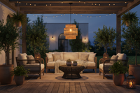 PENDANT LIGHT-PEN301 BK/RATTAN