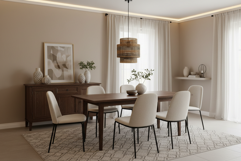 PENDANT LIGHT-PEN301 BK/RATTAN