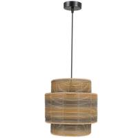 PENDANT LIGHT-PEN301 BK/RATTAN