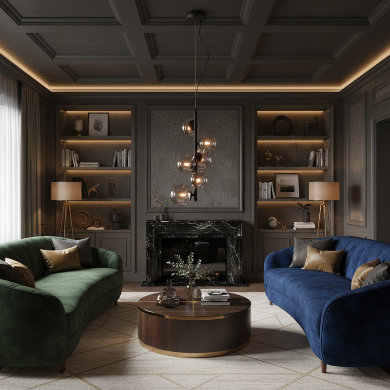 PENDANT LIGHT-PEN470/6 MATT BLACK