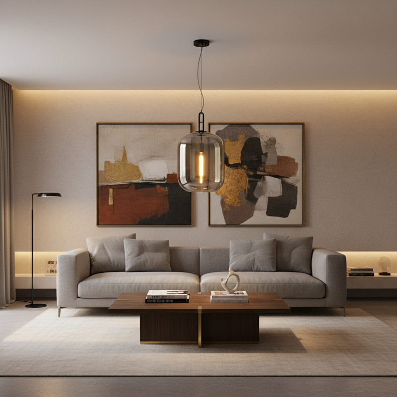 PENDANT LIGHT-PEN598 COGNAC