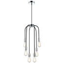 PENDANT LIGHT-PEN621/6 CHROME/BLACK