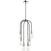 PENDANT LIGHT-PEN621/6 CHROME/BLACK