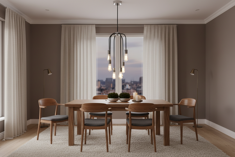 PENDANT LIGHT-PEN621/6 CHROME/BLACK