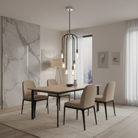 PENDANT LIGHT-PEN621/6 CHROME/BLACK