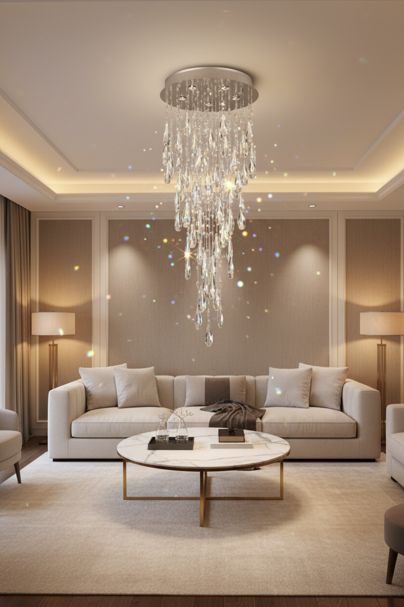 PENDANT LIGHT-PEN628/5 CRYSTAL