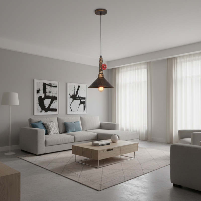 PENDANT LIGHT-PEN725/1 BLACK GOLD