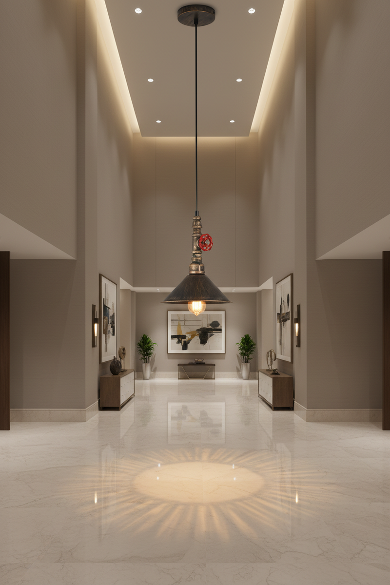 PENDANT LIGHT-PEN725/1 BLACK GOLD