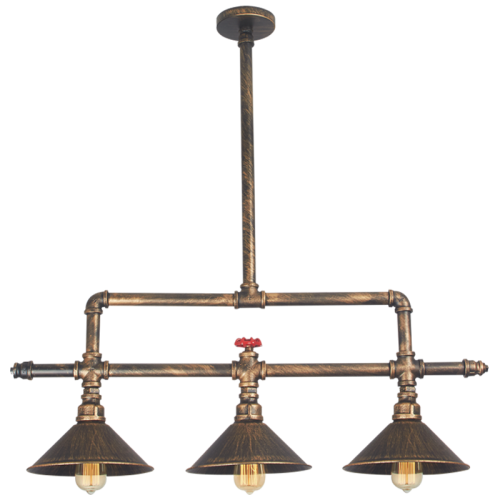 PENDANT LIGHT-PEN726/3 BLACK GOLD