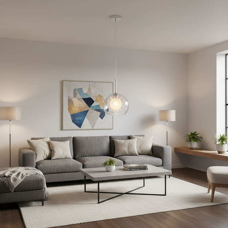 PENDANT LIGHT-PEN802/1 CHROME