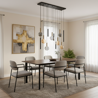 PENDANT LIGHT-PEN823/12 BK/GD