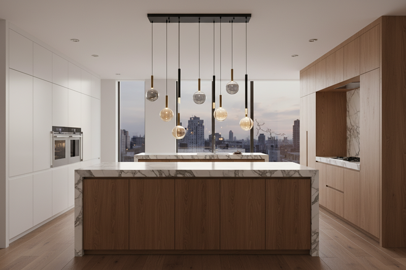 PENDANT LIGHT-PEN823/12 BK/GD