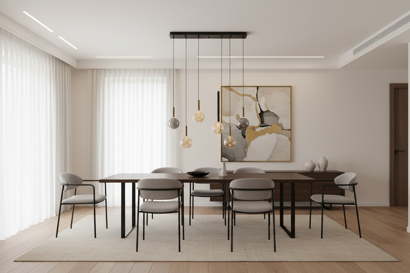 PENDANT LIGHT-PEN823/12 BK/GD