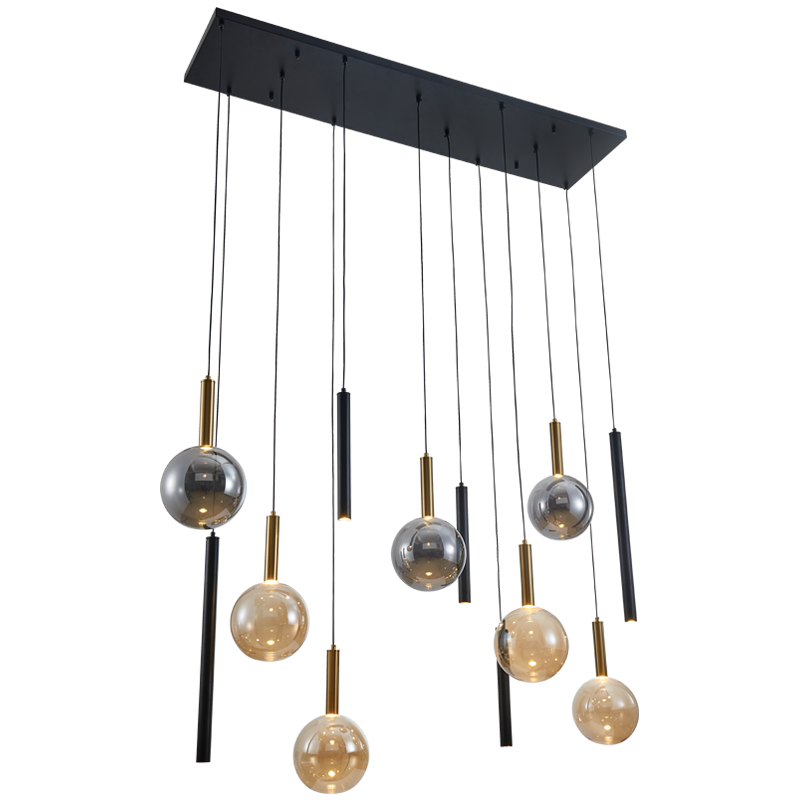 PENDANT LIGHT-PEN823/12 BK/GD