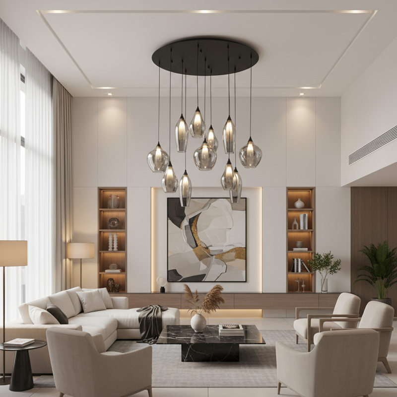 PENDANT LIGHT-PEN847/11 SMOKE