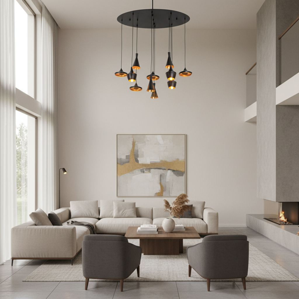 PENDANT LIGHT-PEN851/11 BLACK/GOLD
