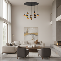PENDANT LIGHT-PEN851/11 BLACK/GOLD