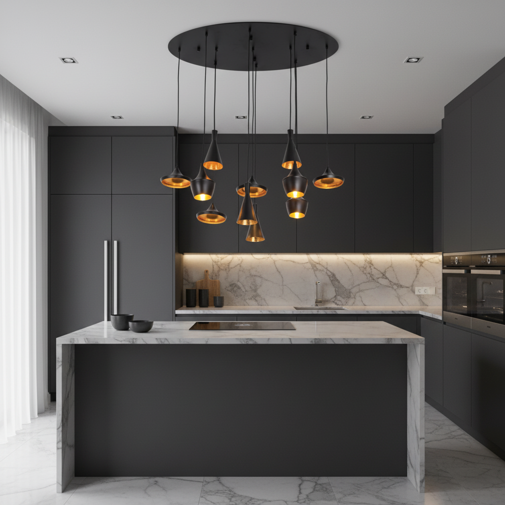 PENDANT LIGHT-PEN851/11 BLACK/GOLD