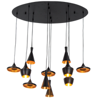 PENDANT LIGHT-PEN851/11 BLACK/GOLD