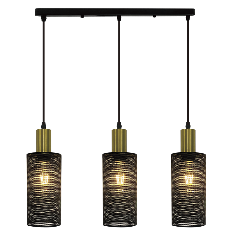 PENDANT LIGHT-PEN874/3 BK/GD