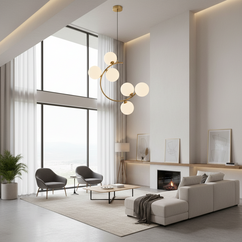PENDANT LIGHT-PEN894/6 BRASS