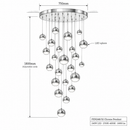 PENDANT LIGHT-PEN248/32 CHROME 3CCT-Product Dimensions-Mr Smart Lighting Company