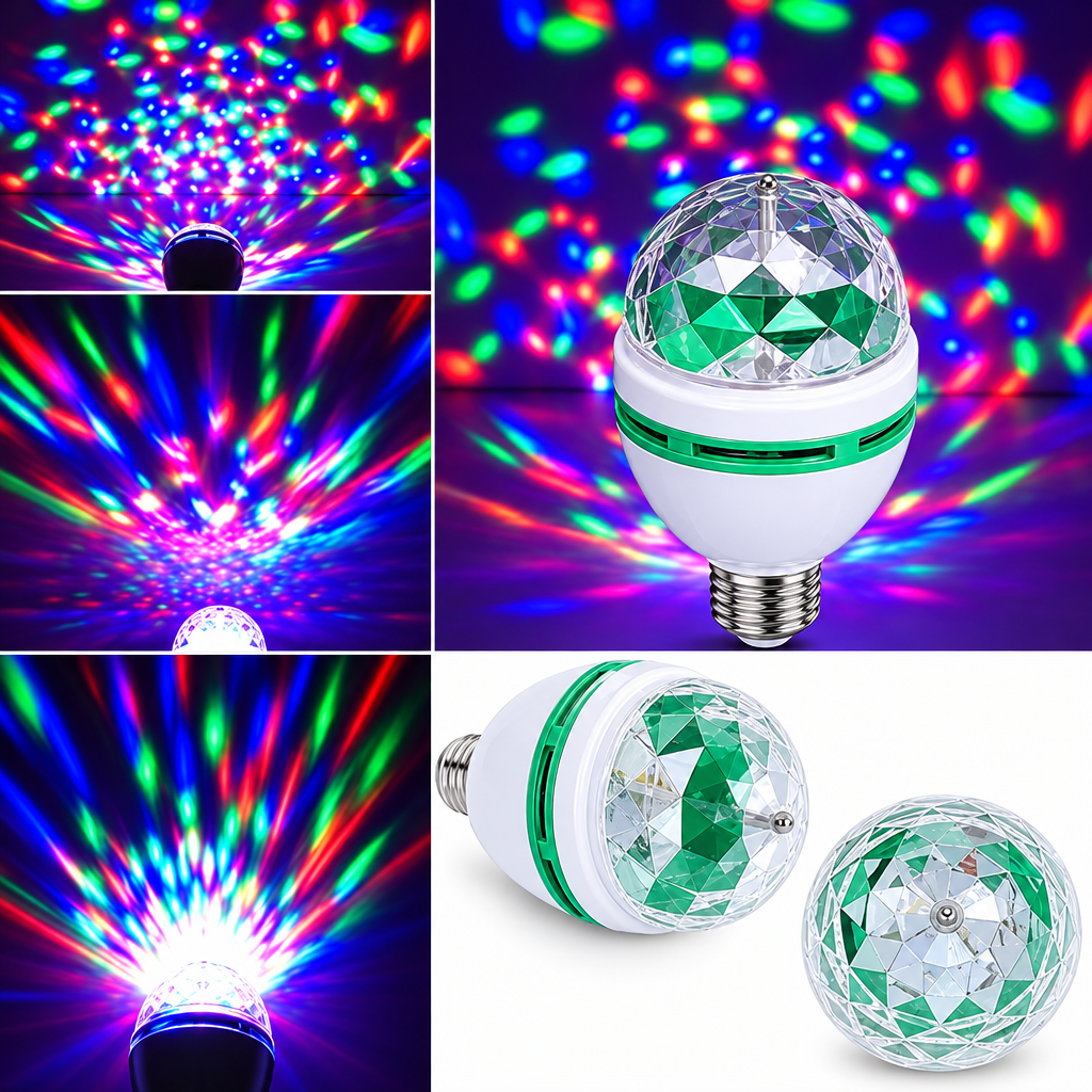Portable Disco Ball E27 3W 360 Rotating Lamp LED Bulb-Mounting Areas-Mr Smart Lighting Company.