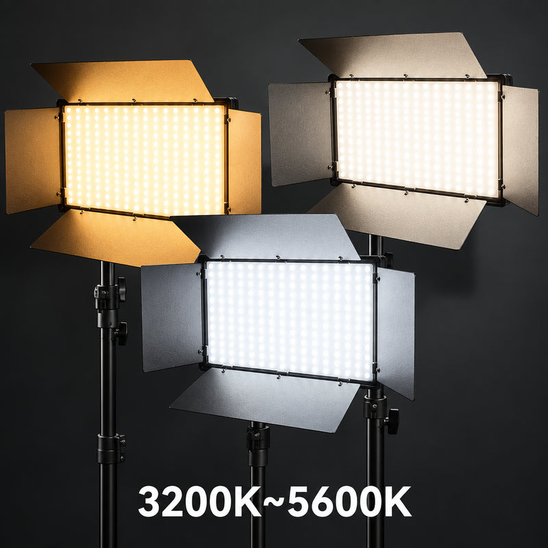 Pro LED 800 Portable Video & Photography Light Kit – Adjustable 3200K–6500K, 800 LED Bulbs, Tripod & Batteries Included-Types of Led colour temperatures-Mr Smart Lighting Company.