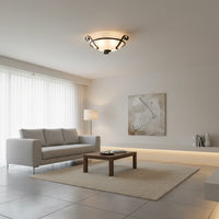 Malaga Ceiling Light – Antique Bronze (E27 2x60W) - RC104